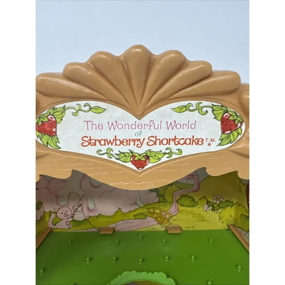 VTG 1981 Wonderful World of Strawberry Shortcake Display Case Cabinet NO DOORS